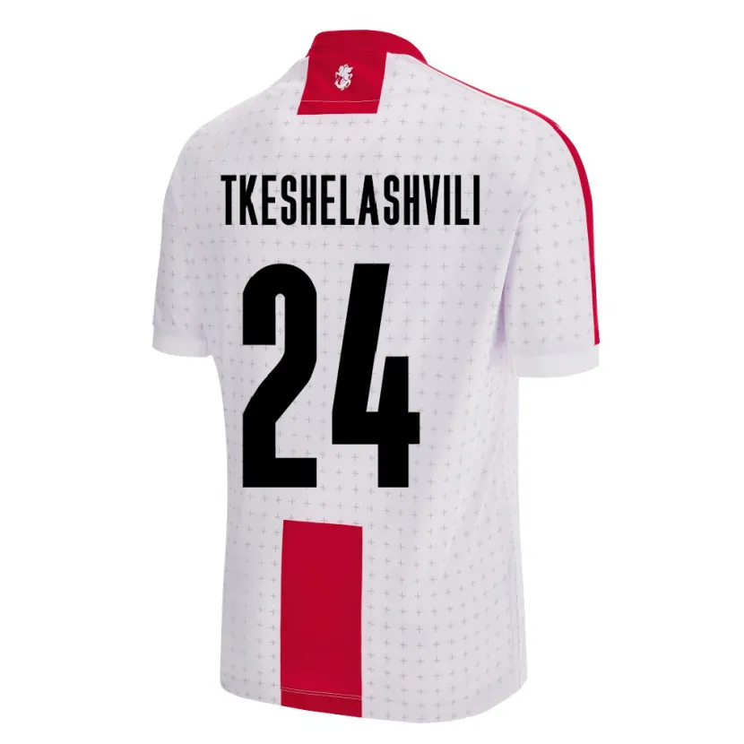 Danxen Kinderen Georgia Amiran Tkeshelashvili #24 Wit Thuisshirt Thuistenue 24-26 T-Shirt