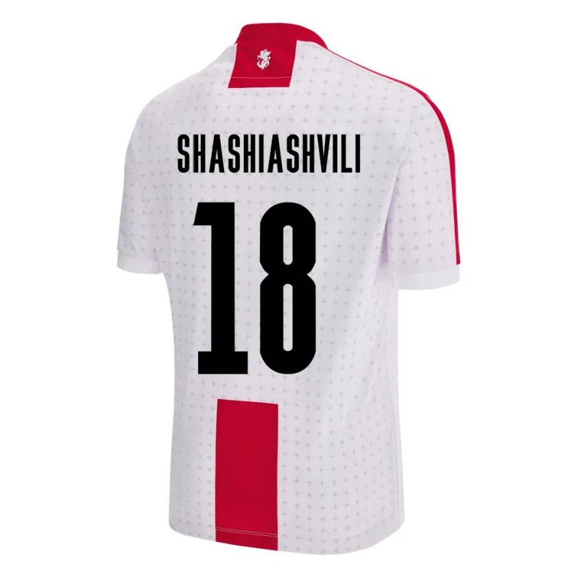 Danxen Kinderen Georgia Luka Shashiashvili #18 Wit Thuisshirt Thuistenue 24-26 T-Shirt
