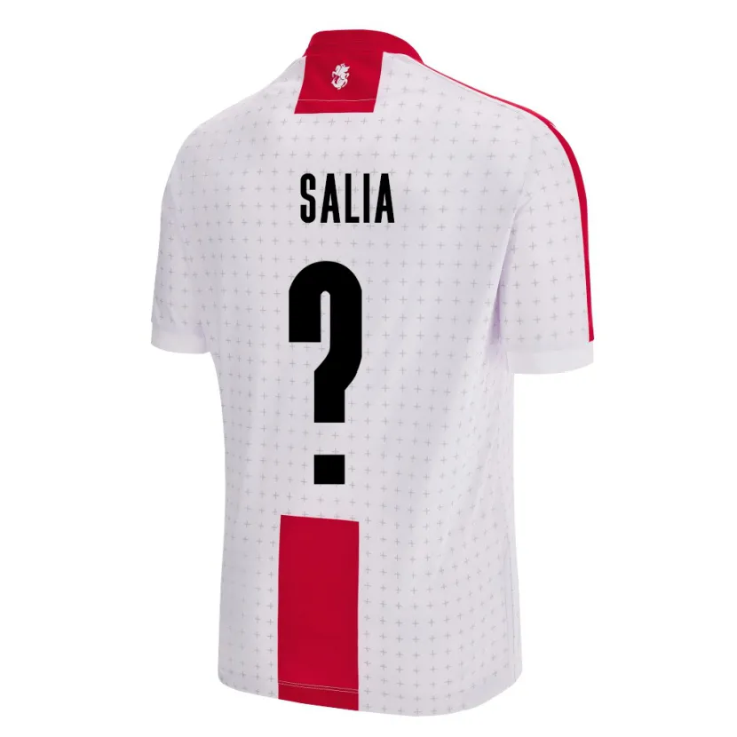 Danxen Kinderen Georgia Vakhtang Salia #0 Wit Thuisshirt Thuistenue 24-26 T-Shirt