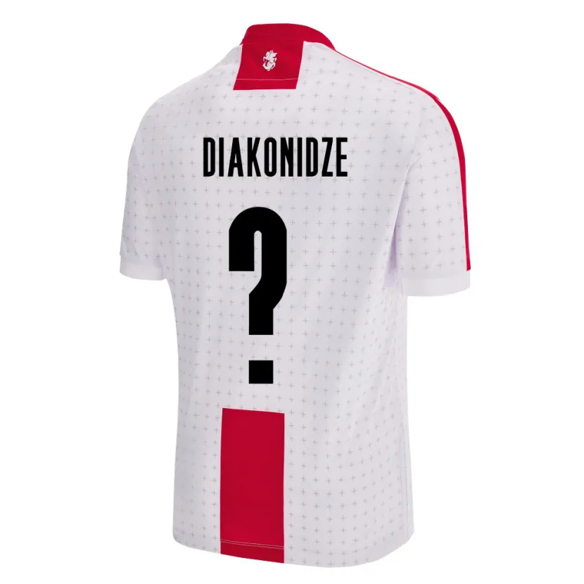 Danxen Kinderen Georgia Shota Diakonidze #0 Wit Thuisshirt Thuistenue 24-26 T-Shirt
