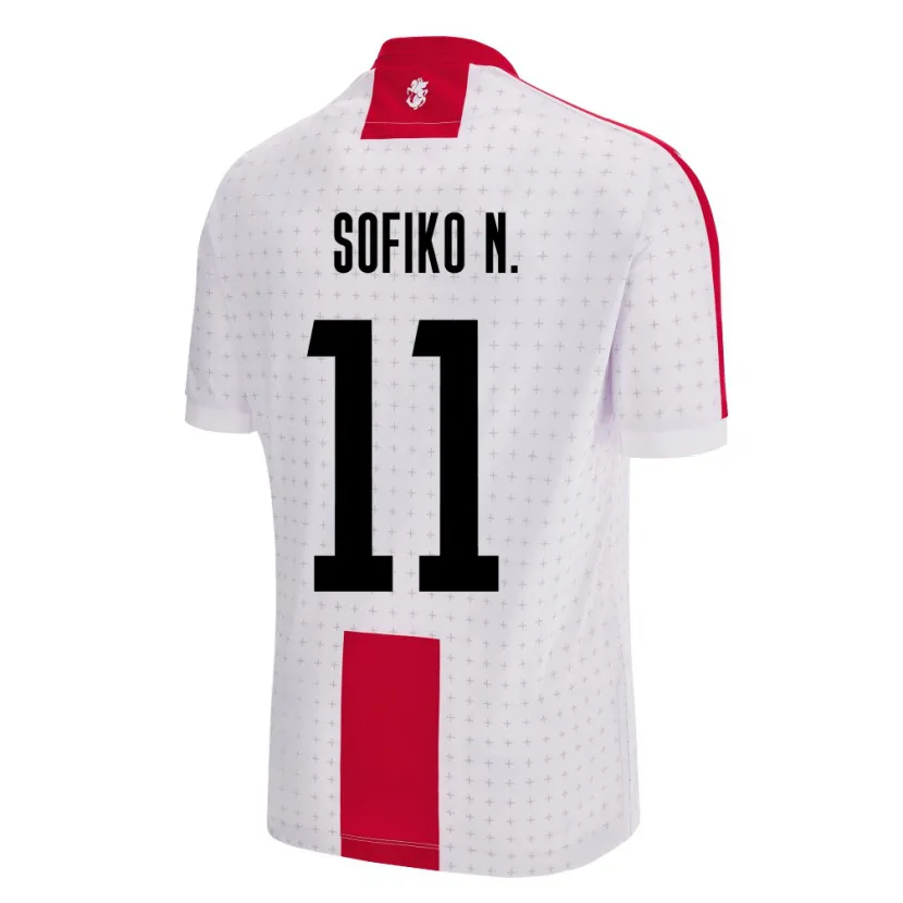 Danxen Kinderen Georgia Sofiko Narsia #11 Wit Thuisshirt Thuistenue 24-26 T-Shirt