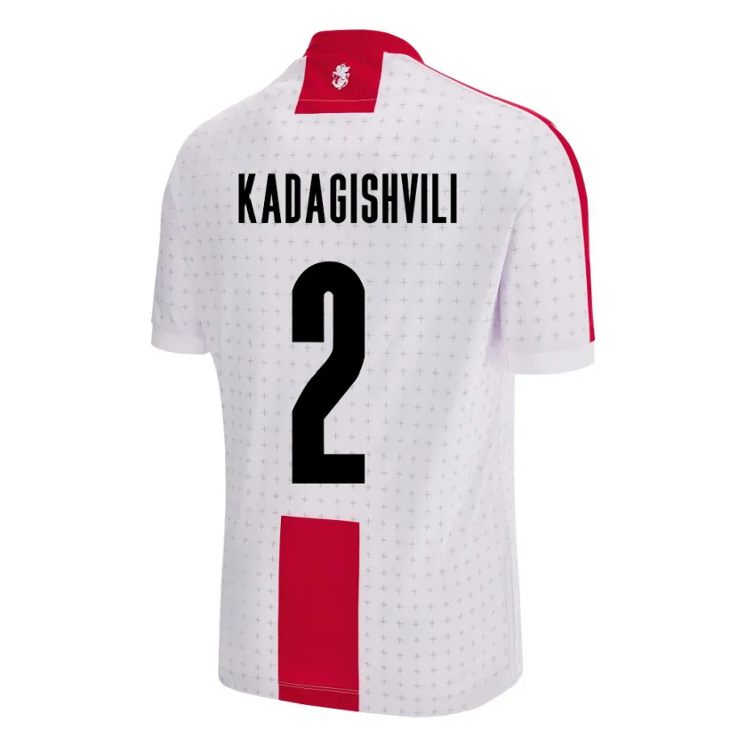 Danxen Kinderen Georgia Gvantsa Kadagishvili #2 Wit Thuisshirt Thuistenue 24-26 T-Shirt