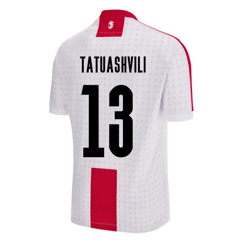 Danxen Kinderen Georgia Tamar Tatuashvili #13 Wit Thuisshirt Thuistenue 24-26 T-Shirt