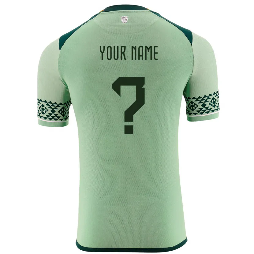 Danxen Kinderen Bolivia Uw Naam #0 Licht Groen Thuisshirt Thuistenue 24-26 T-Shirt