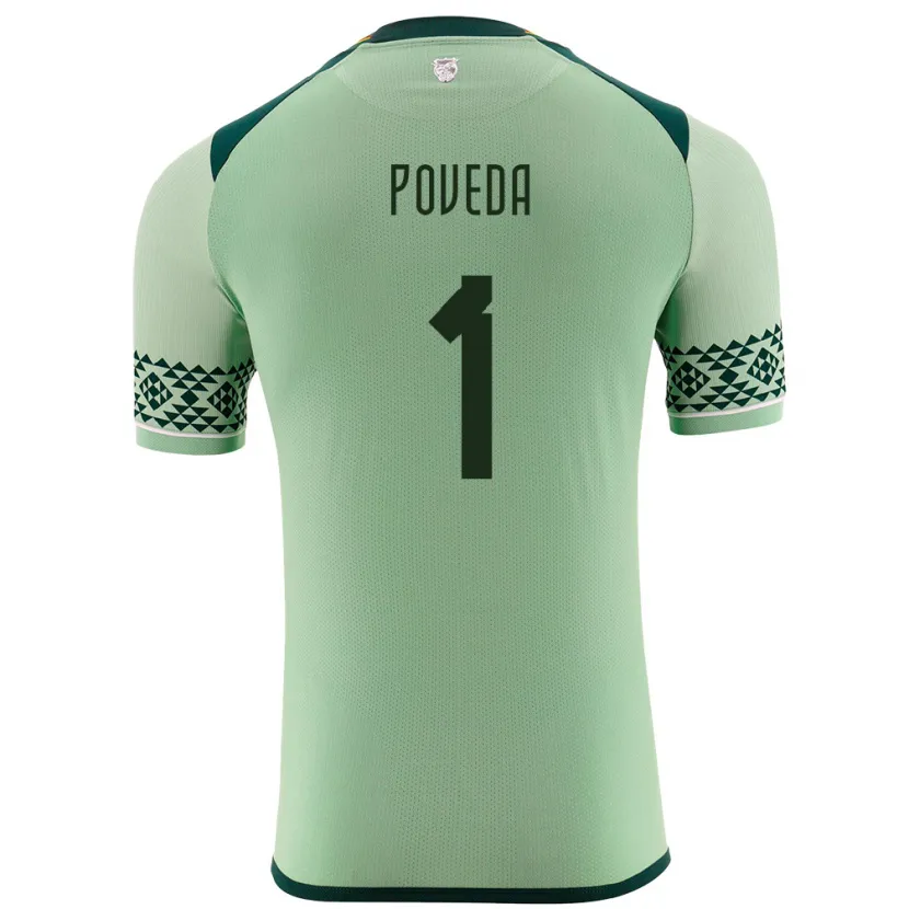 Danxen Kinderen Bolivia Bruno Poveda #1 Licht Groen Thuisshirt Thuistenue 24-26 T-Shirt