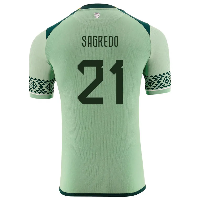 Danxen Kinderen Bolivia José Sagredo #21 Licht Groen Thuisshirt Thuistenue 24-26 T-Shirt