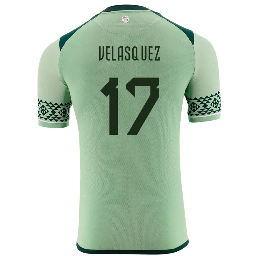 Danxen Kinderen Bolivia Jhon Velásquez #17 Licht Groen Thuisshirt Thuistenue 24-26 T-Shirt