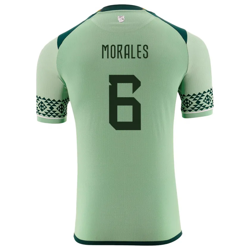 Danxen Kinderen Bolivia Efraín Morales #6 Licht Groen Thuisshirt Thuistenue 24-26 T-Shirt