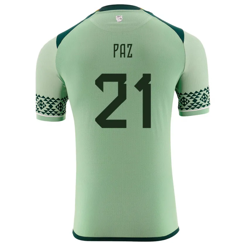 Danxen Kinderen Bolivia Luis Paz #21 Licht Groen Thuisshirt Thuistenue 24-26 T-Shirt