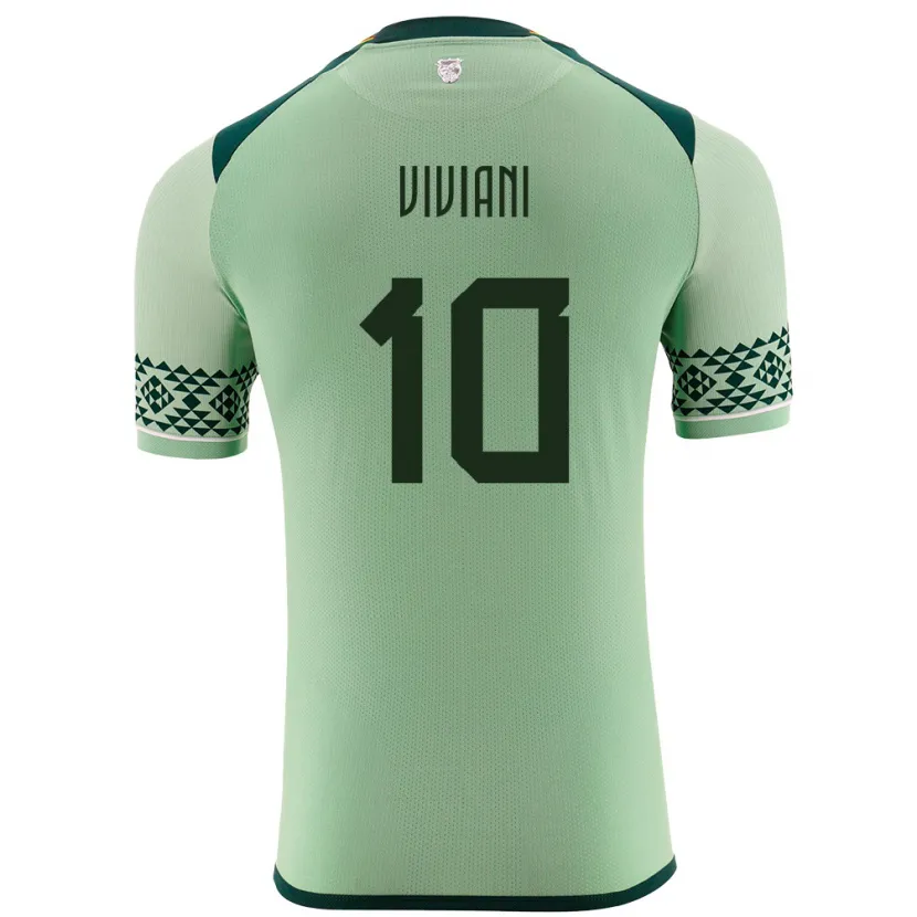 Danxen Kinderen Bolivia Leonardo Viviani #10 Licht Groen Thuisshirt Thuistenue 24-26 T-Shirt