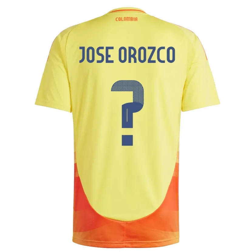 Danxen Kinderen Colombia Juan José Orozco #0 Geel Thuisshirt Thuistenue 24-26 T-Shirt