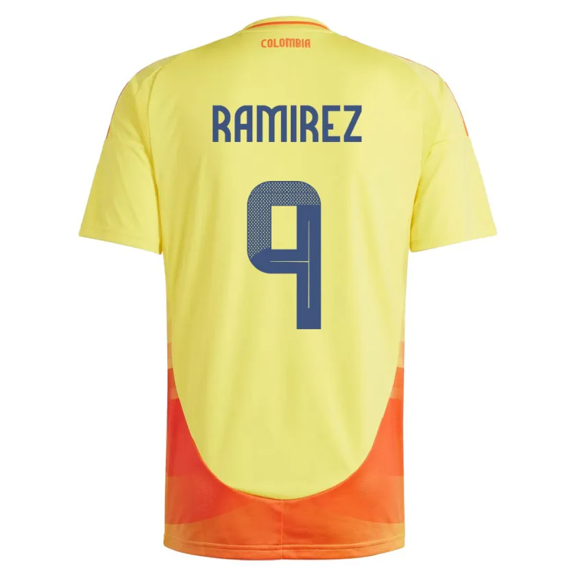 Danxen Kinderen Colombia Mayra Ramírez #9 Geel Thuisshirt Thuistenue 24-26 T-Shirt