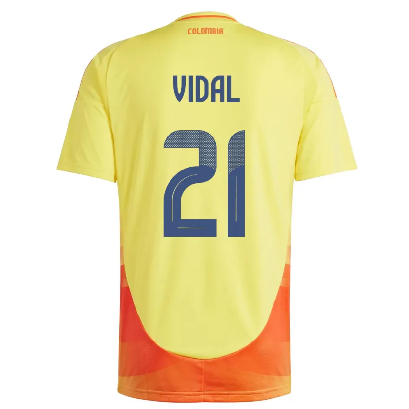 Danxen Kinderen Colombia Ingrid Vidal #21 Geel Thuisshirt Thuistenue 24-26 T-Shirt