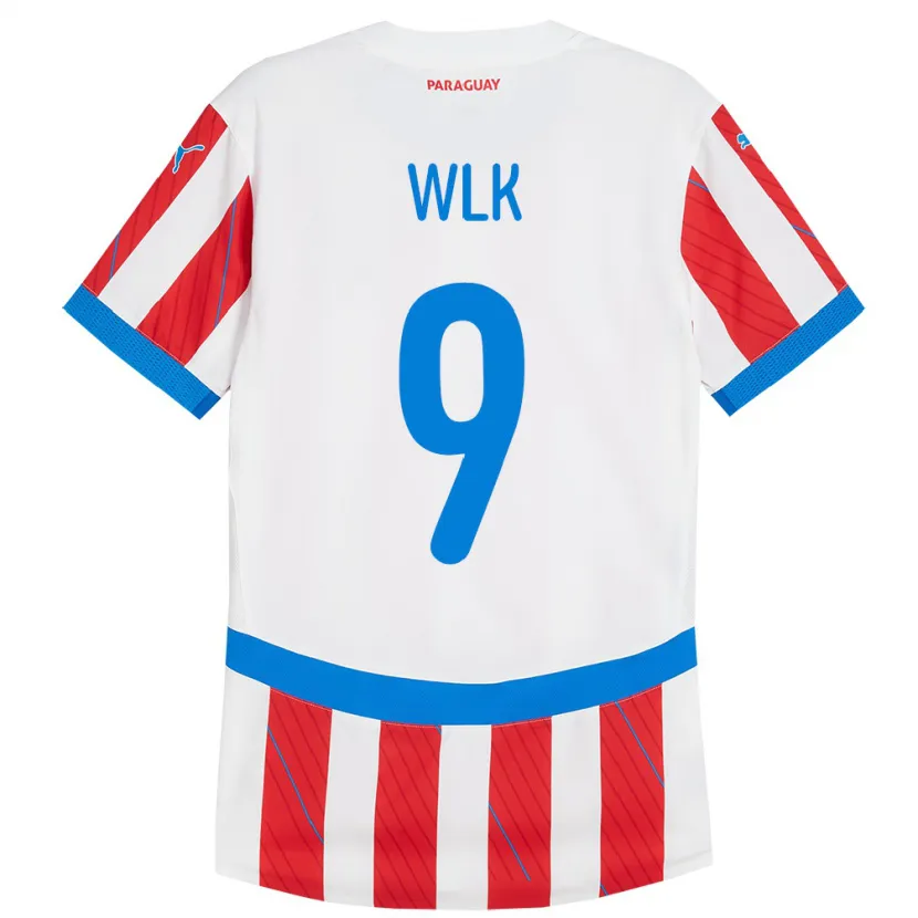 Danxen Kinderen Paraguay Allan Wlk #9 Wit Rood Thuisshirt Thuistenue 24-26 T-Shirt