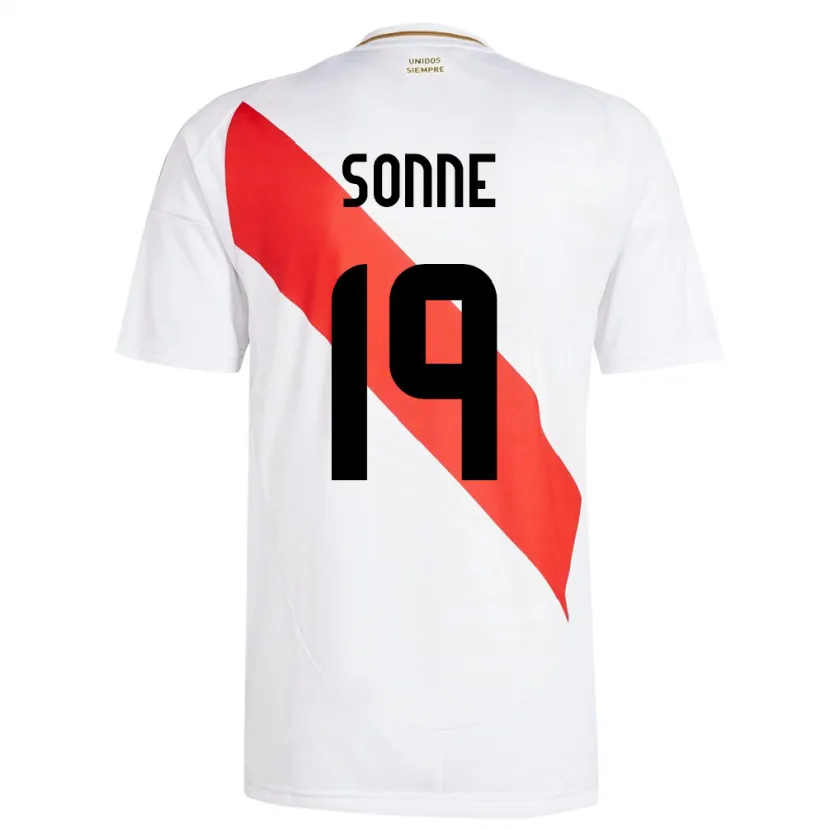 Danxen Kinderen Peru Oliver Sonne #19 Wit Thuisshirt Thuistenue 24-26 T-Shirt