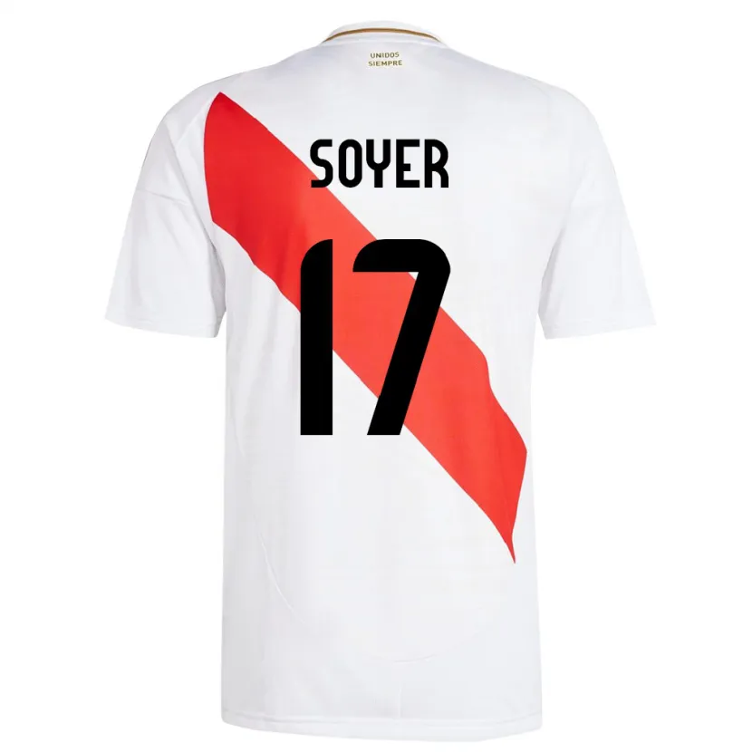 Danxen Kinderen Peru Bassco Soyer #17 Wit Thuisshirt Thuistenue 24-26 T-Shirt