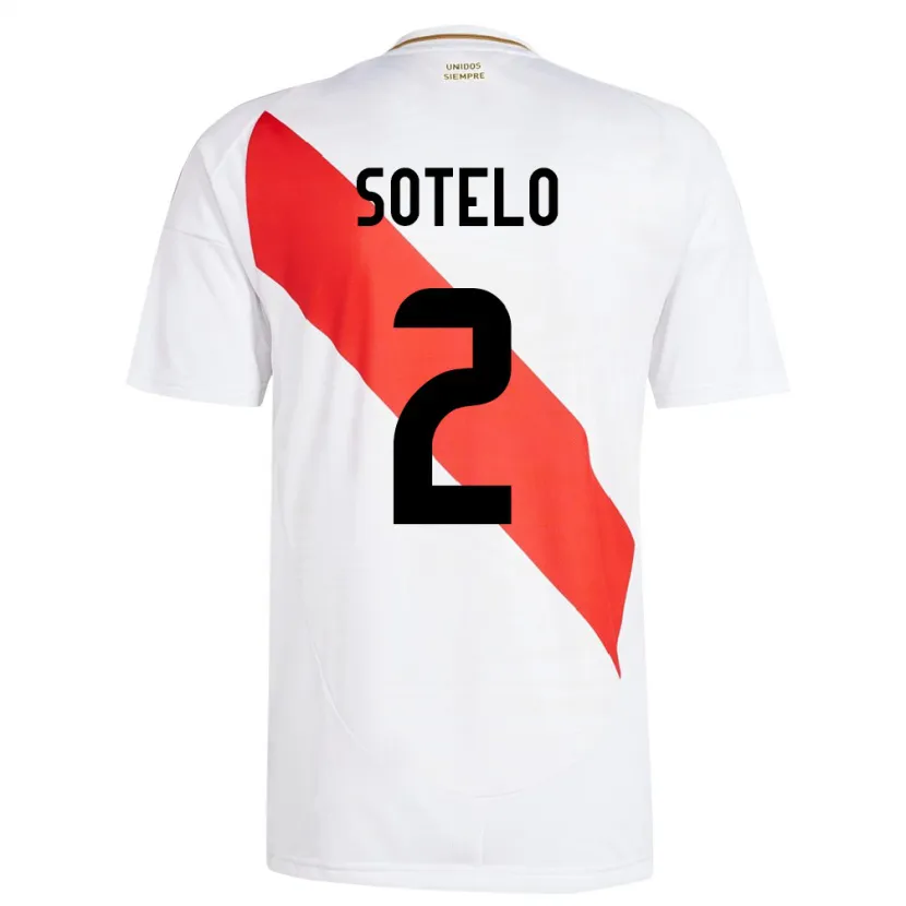 Danxen Kinderen Peru Ghian Sotelo #2 Wit Thuisshirt Thuistenue 24-26 T-Shirt