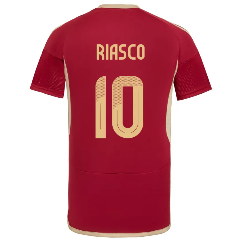 Danxen Kinderen Venezuela José Riasco #10 Bourgondië Thuisshirt Thuistenue 24-26 T-Shirt