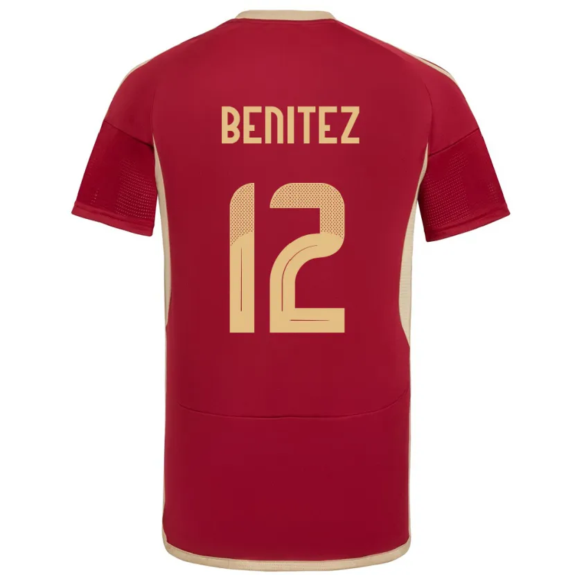 Danxen Kinderen Venezuela Frankarlos Benítez #12 Bourgondië Thuisshirt Thuistenue 24-26 T-Shirt