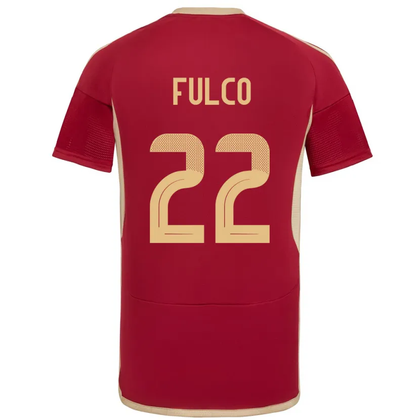 Danxen Kinderen Venezuela Pedro Fulco #22 Bourgondië Thuisshirt Thuistenue 24-26 T-Shirt