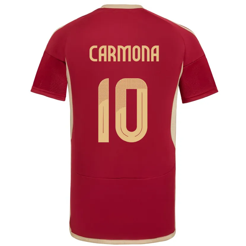 Danxen Kinderen Venezuela Wikelman Carmona #10 Bourgondië Thuisshirt Thuistenue 24-26 T-Shirt
