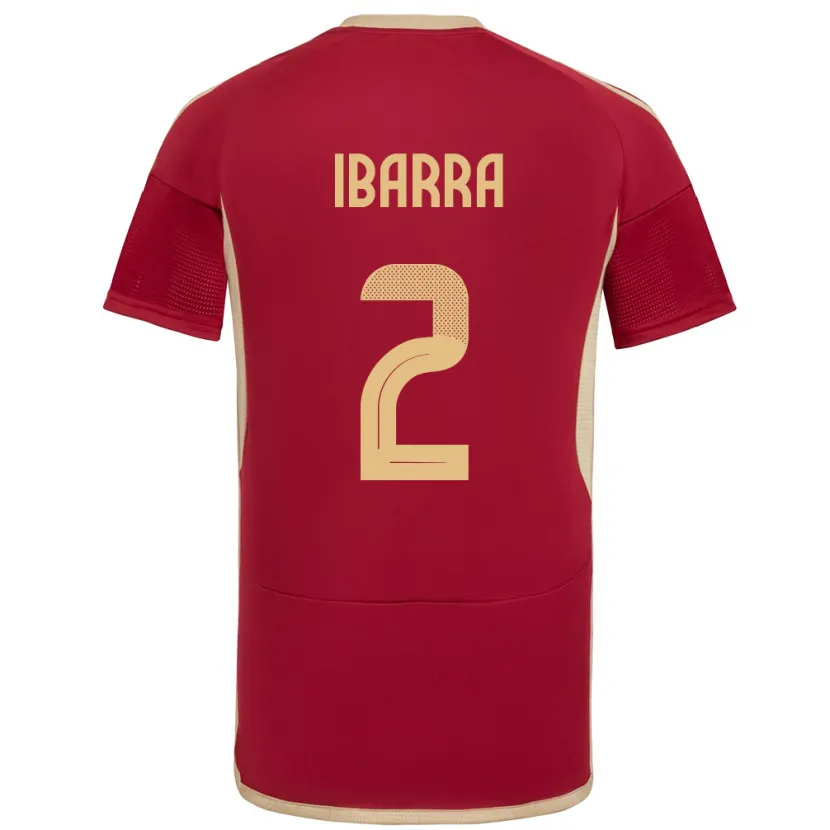 Danxen Kinderen Venezuela Pablo Ibarra #2 Bourgondië Thuisshirt Thuistenue 24-26 T-Shirt