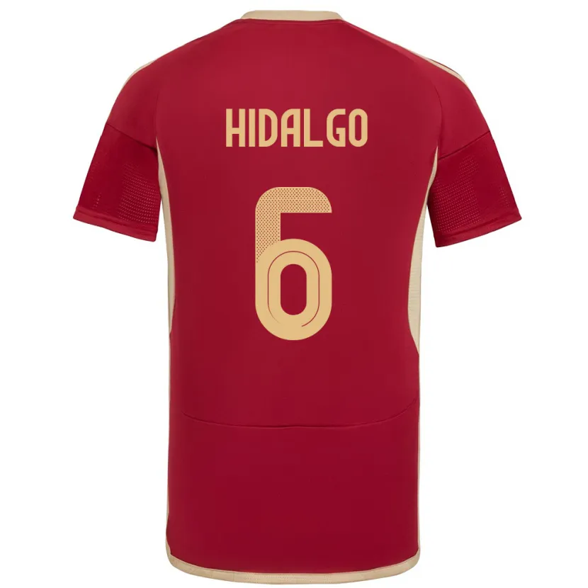 Danxen Kinderen Venezuela Rai Hidalgo #6 Bourgondië Thuisshirt Thuistenue 24-26 T-Shirt