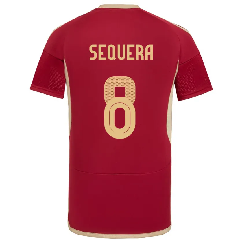 Danxen Kinderen Venezuela Giovanny Sequera #8 Bourgondië Thuisshirt Thuistenue 24-26 T-Shirt