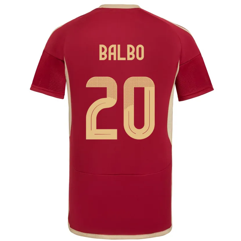 Danxen Kinderen Venezuela Luis Balbo #20 Bourgondië Thuisshirt Thuistenue 24-26 T-Shirt