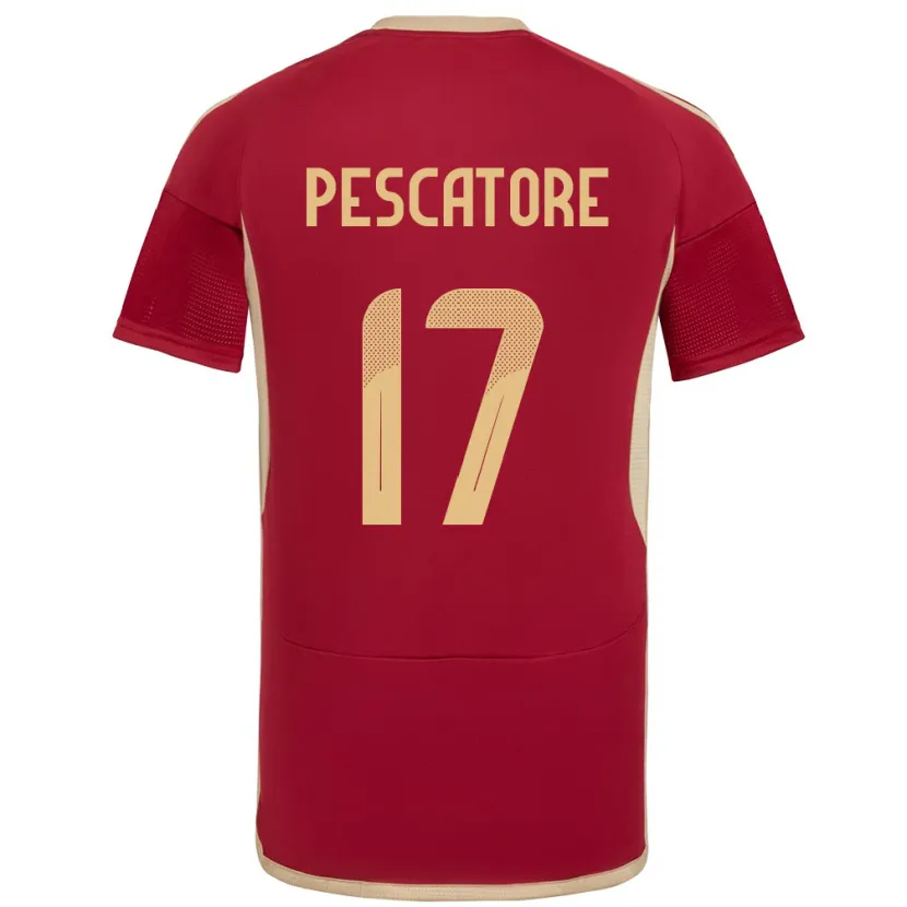 Danxen Kinderen Venezuela Camila Pescatore #17 Bourgondië Thuisshirt Thuistenue 24-26 T-Shirt