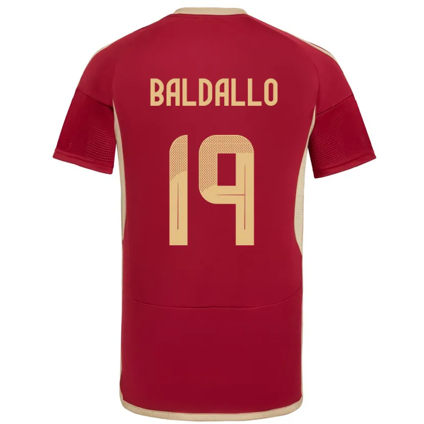 Danxen Kinderen Venezuela Micheel Baldallo #19 Bourgondië Thuisshirt Thuistenue 24-26 T-Shirt