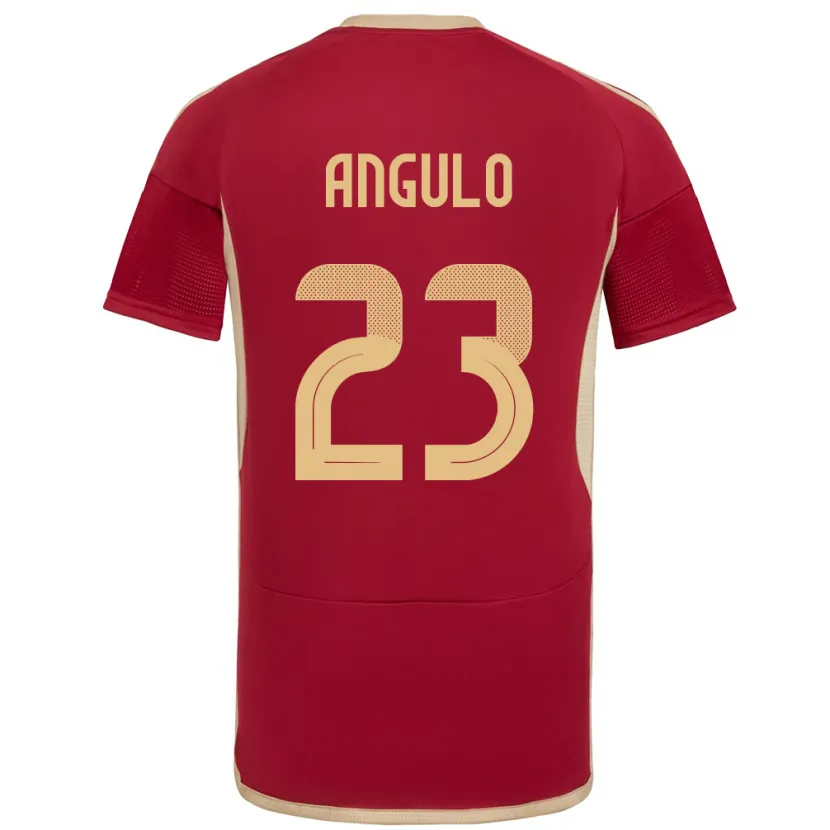 Danxen Kinderen Venezuela Gabriela Angulo #23 Bourgondië Thuisshirt Thuistenue 24-26 T-Shirt