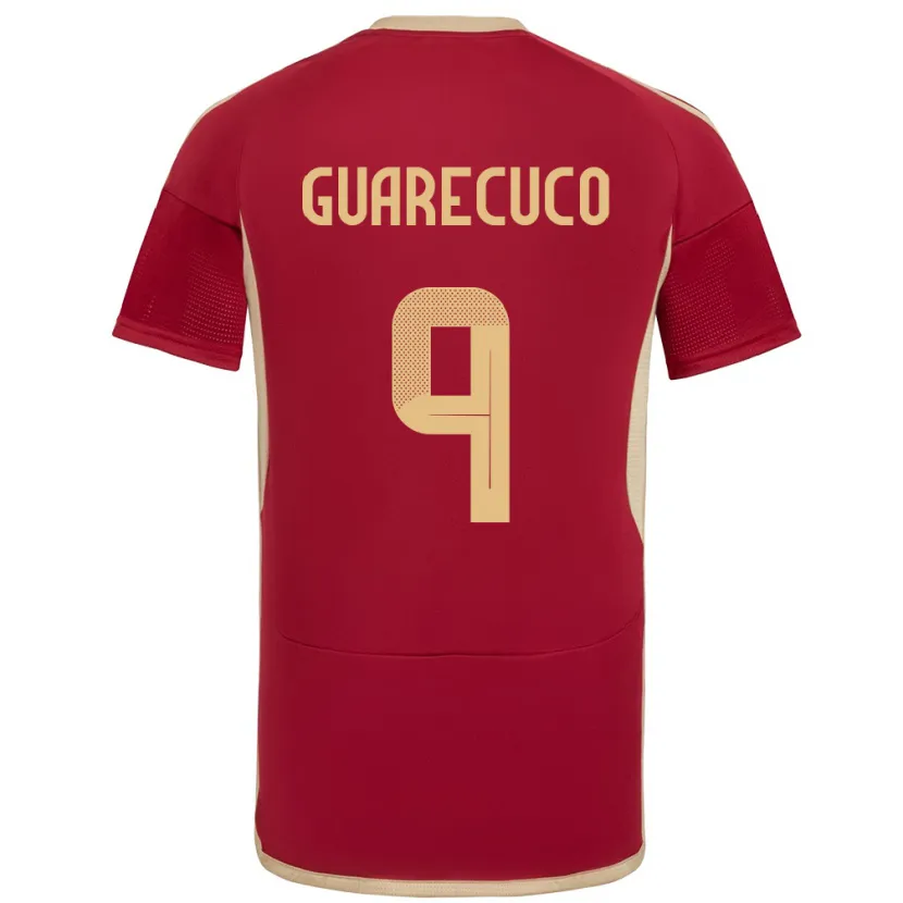 Danxen Kinderen Venezuela Joemar Guarecuco #9 Bourgondië Thuisshirt Thuistenue 24-26 T-Shirt