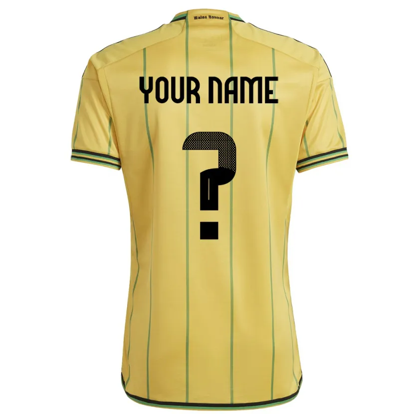 Danxen Kinderen Jamaica Uw Naam #0 Geel Thuisshirt Thuistenue 24-26 T-Shirt