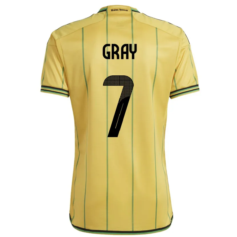 Danxen Kinderen Jamaica Demarai Gray #7 Geel Thuisshirt Thuistenue 24-26 T-Shirt