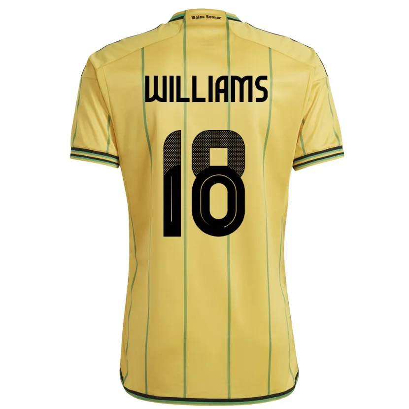 Danxen Kinderen Jamaica Romario Williams #18 Geel Thuisshirt Thuistenue 24-26 T-Shirt