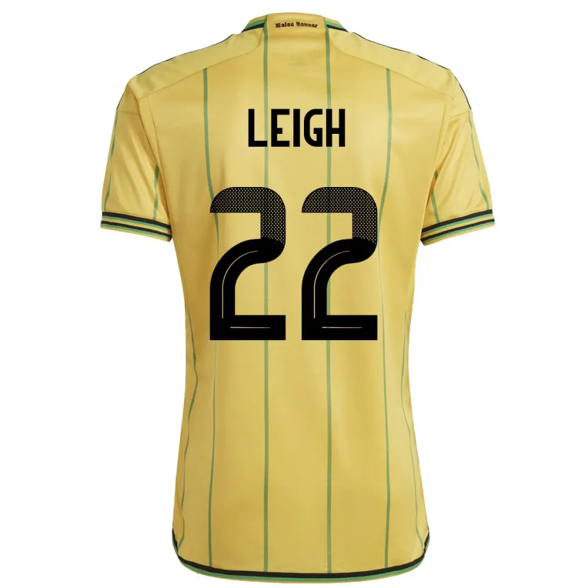 Danxen Kinderen Jamaica Greg Leigh #22 Geel Thuisshirt Thuistenue 24-26 T-Shirt