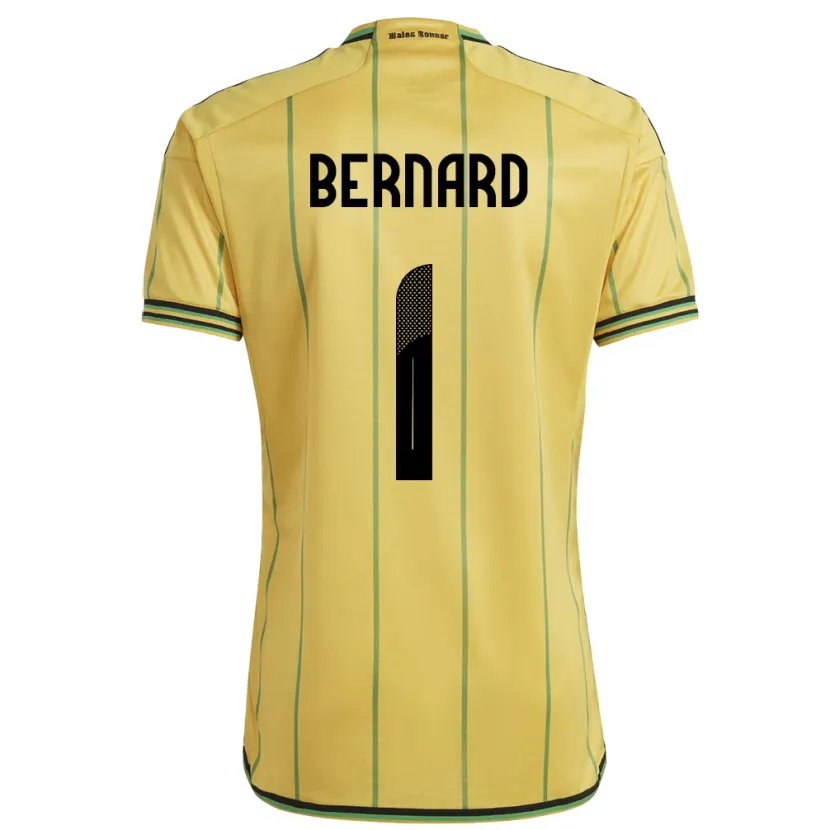 Danxen Kinderen Jamaica Akeem Bernard #1 Geel Thuisshirt Thuistenue 24-26 T-Shirt