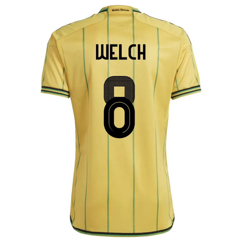 Danxen Kinderen Jamaica Makai Welch #8 Geel Thuisshirt Thuistenue 24-26 T-Shirt