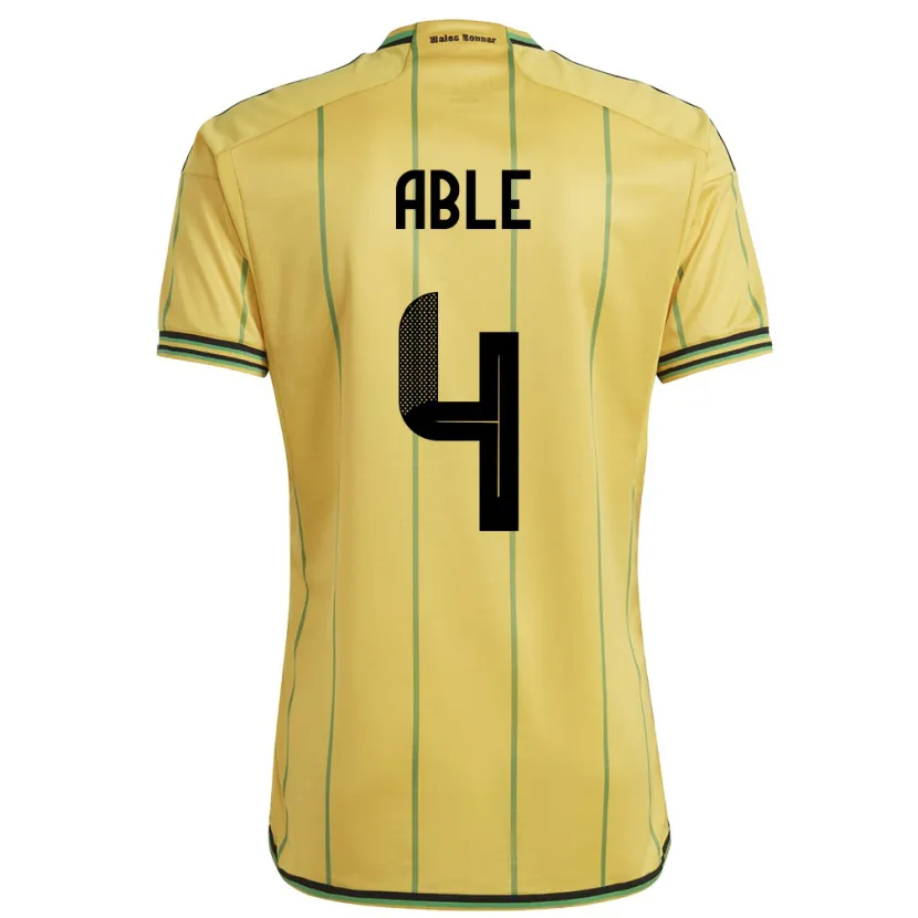 Danxen Kinderen Jamaica Nevillegail Able #4 Geel Thuisshirt Thuistenue 24-26 T-Shirt