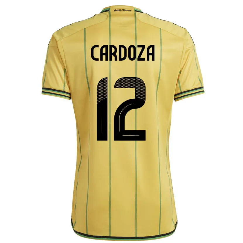 Danxen Kinderen Jamaica Naya Cardoza #12 Geel Thuisshirt Thuistenue 24-26 T-Shirt