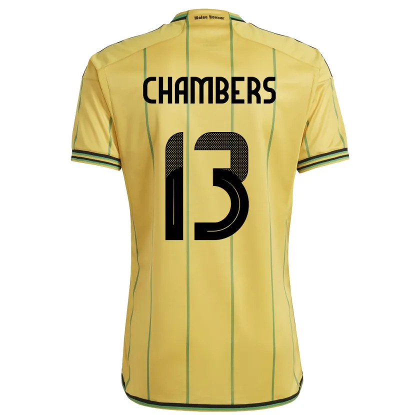 Danxen Kinderen Jamaica Chris-Ann Chambers #13 Geel Thuisshirt Thuistenue 24-26 T-Shirt