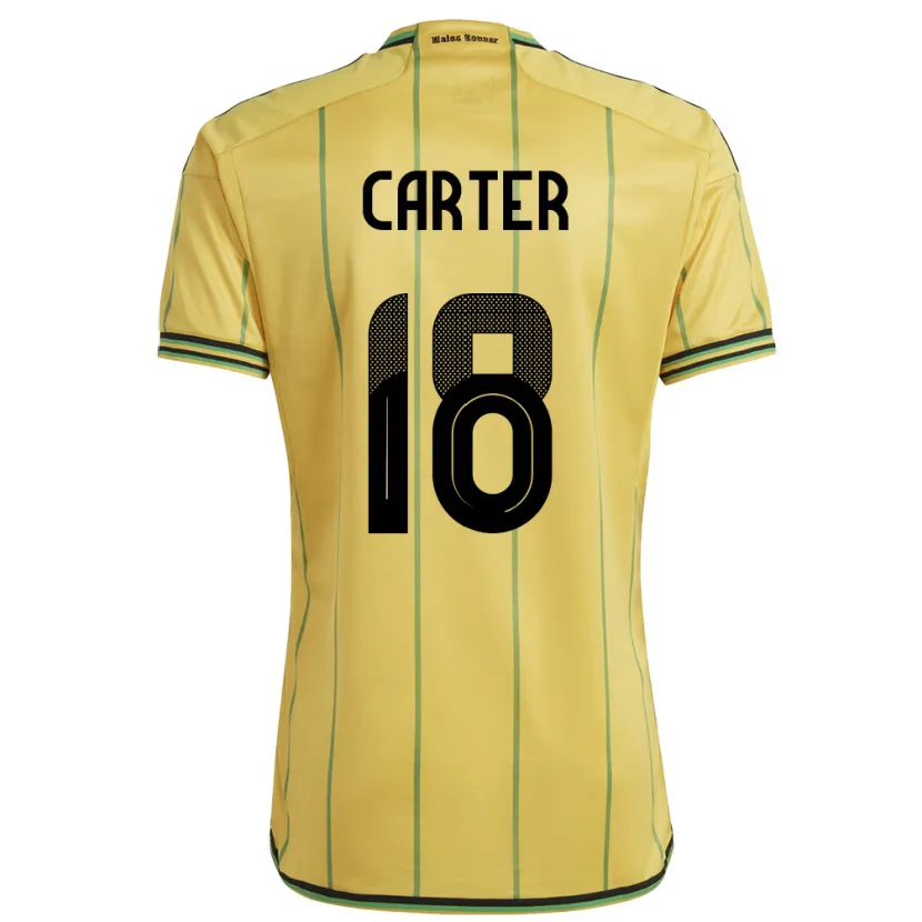 Danxen Kinderen Jamaica Trudi Carter #18 Geel Thuisshirt Thuistenue 24-26 T-Shirt