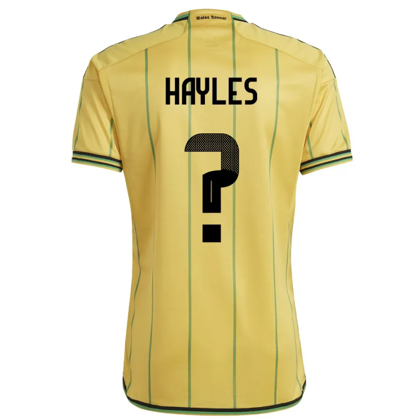 Danxen Kinderen Jamaica Shania Hayles #0 Geel Thuisshirt Thuistenue 24-26 T-Shirt