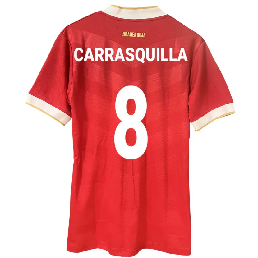 Danxen Kinderen Panama Adalberto Carrasquilla #8 Rood Thuisshirt Thuistenue 24-26 T-Shirt