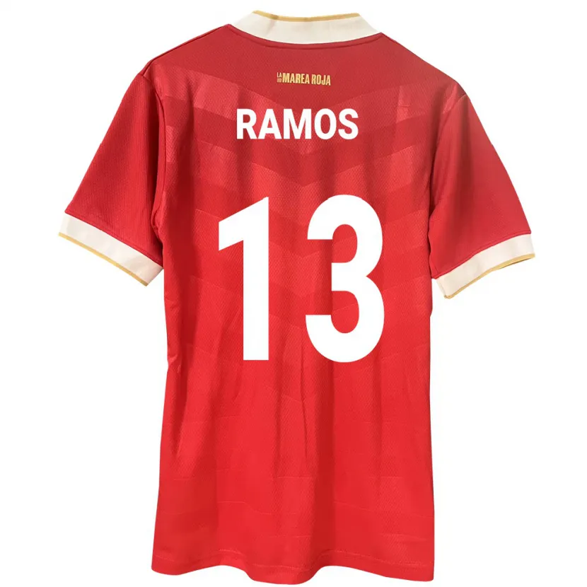 Danxen Kinderen Panama Jiovany Ramos #13 Rood Thuisshirt Thuistenue 24-26 T-Shirt