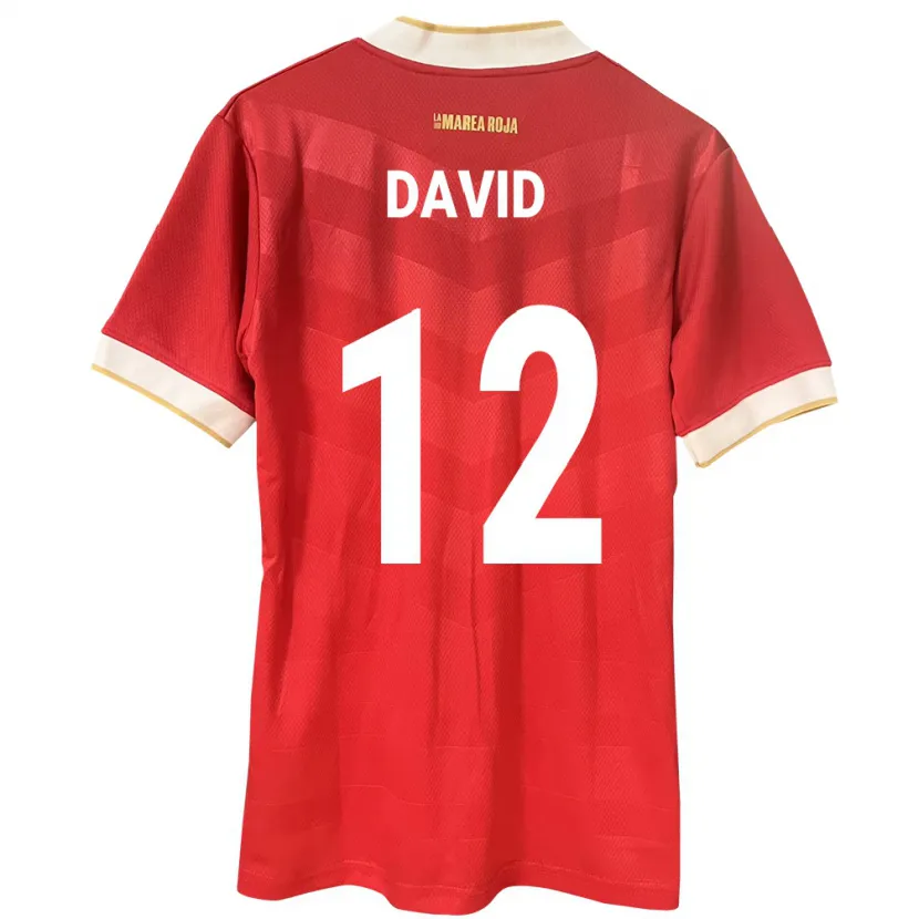 Danxen Kinderen Panama Said David #12 Rood Thuisshirt Thuistenue 24-26 T-Shirt
