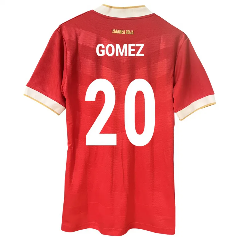 Danxen Kinderen Panama Ernesto Gómez #20 Rood Thuisshirt Thuistenue 24-26 T-Shirt