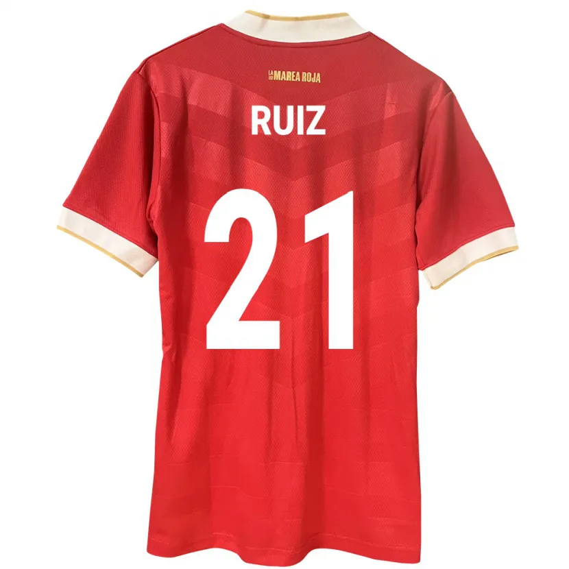 Danxen Kinderen Panama Alberto Ruiz #21 Rood Thuisshirt Thuistenue 24-26 T-Shirt