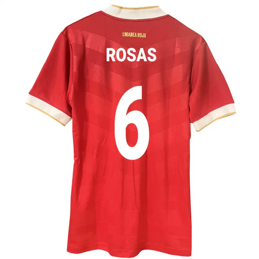 Danxen Kinderen Panama Meredith Rosas #6 Rood Thuisshirt Thuistenue 24-26 T-Shirt